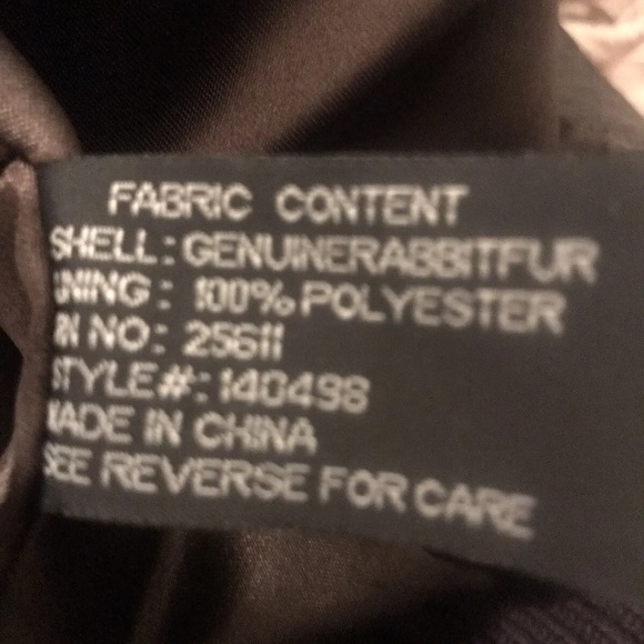 Genuine Rabbit Fur Coat - Picture 5 of 7